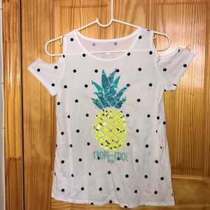 Justice fashion cold shoulder top